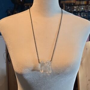 Elegant Clear Quartz Crystal Necklace